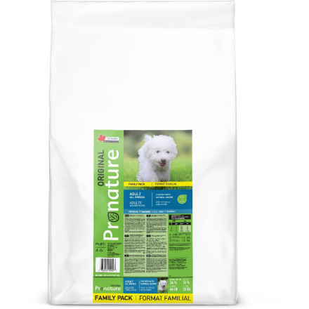 Pronature Original сухой корм для взрослых собак всех пород с курицей и овсом - 20 кг