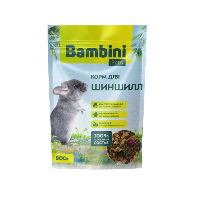 Bambini Pets корм для шиншилл - 800 г