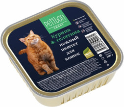 Petibon Smart влажный корм для взрослых кошек, паштет с курицей и телятиной, в ламистерах - 100 г х 24 шт