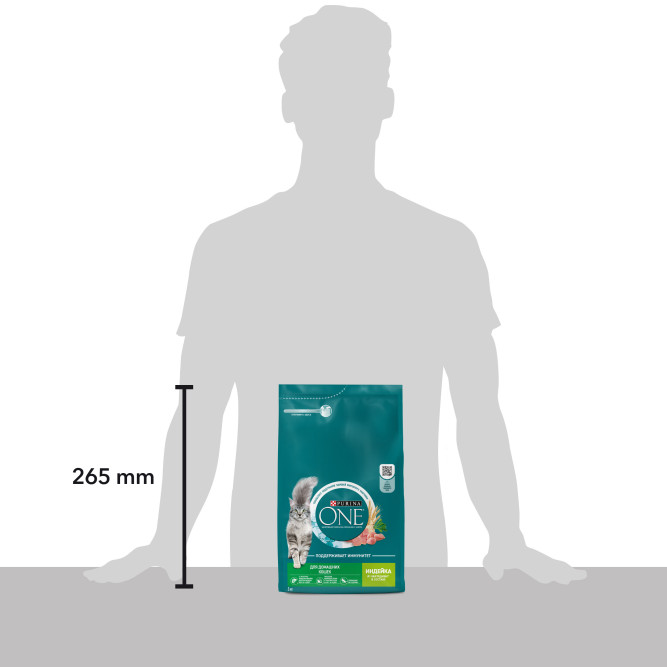 Purina One сухой корм для домашних кошек с индейкой и цельными злаками - 3 кг