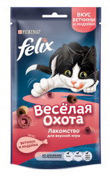 Лакомство Felix для взрослых кошек с ветчиной и индейкой - 50 г