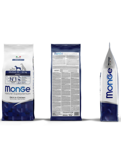 Monge Dog Medium сухой корм для взрослых собак средних пород - 12 кг