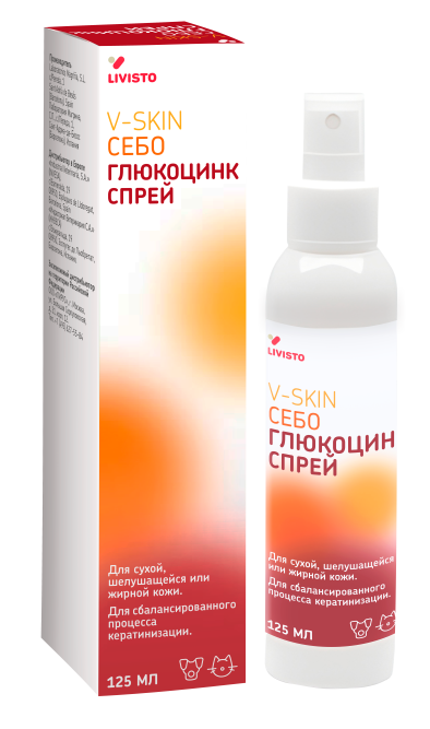 V-Skin Себо Глюкоцинк спрей - 125 мл