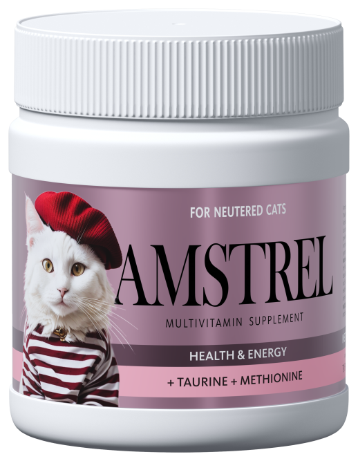 Amstrel мультивитаминное лакомство для стерилизованных кошек "Здоровье и энергия" с таурином и метионином - 600 таблеток