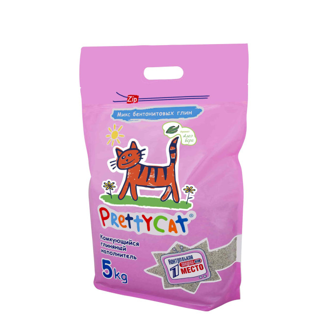 PrettyCat наполнитель комкующийся для кошачьих туалетов Euro Mix с ароматом алоэ - 5 кг