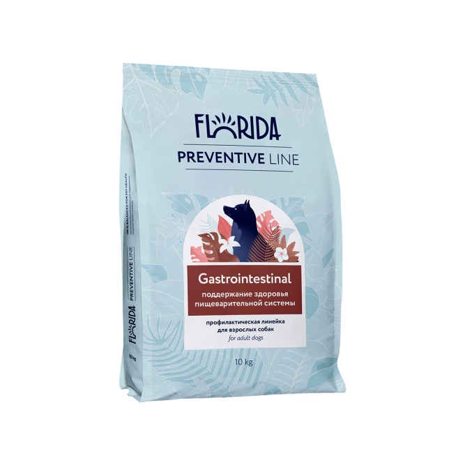 Florida Preventive Line Gastrointestinal сухой корм для взрослых собак всех пород для поддержания здоровья пищеварительной системы - 10 кг