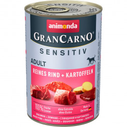 Animonda Gran Carno Sensitiv влажный корм для собак с чувствительным пищеварением с говядиной и картофелем - 400 г (6 шт в уп)