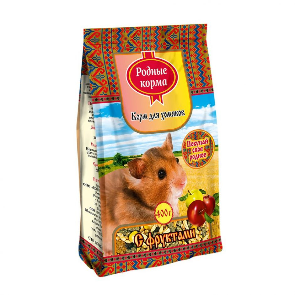 Родные Корма корм для хомяков с фруктами - 400 г - купить в Москве ...