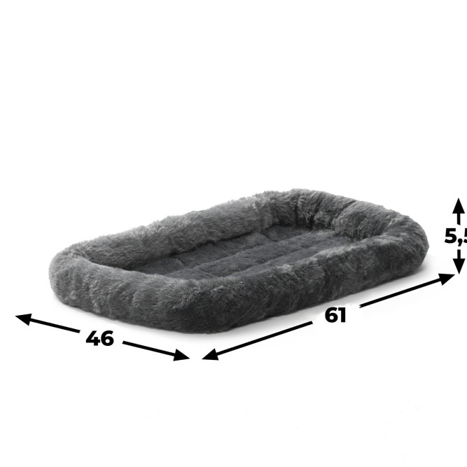 Лежанка MidWest Pet Bed для собак и кошек меховая 61х46 см, серая