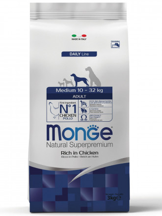 Monge Dog Medium сухой корм для взрослых собак средних пород 3 кг