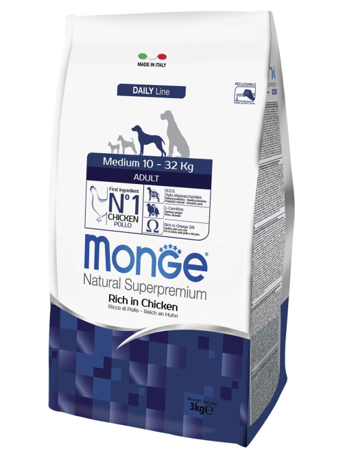 Monge Dog Medium сухой корм для взрослых собак средних пород 3 кг