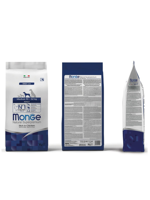 Monge Dog Medium сухой корм для взрослых собак средних пород 3 кг