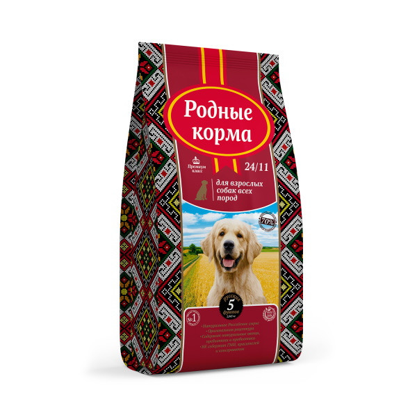 Родные корма сухой корм для взрослых собак всех пород - 5 русских фунтов (2,045 кг)