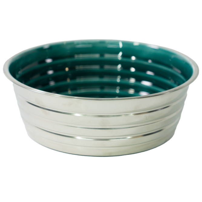 Mr.Kranch миска из нержавеющей стали с керамическим покрытием Cyclo 2,7 л, нескользящее основание, изумрудная