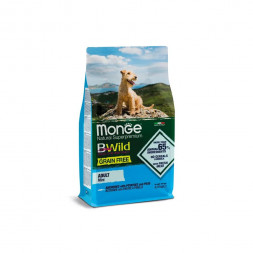Monge Dog BWild Grain Free Mini сухой беззерновой корм для взрослых собак мелких пород с анчоусом и картофелем 2,5кг