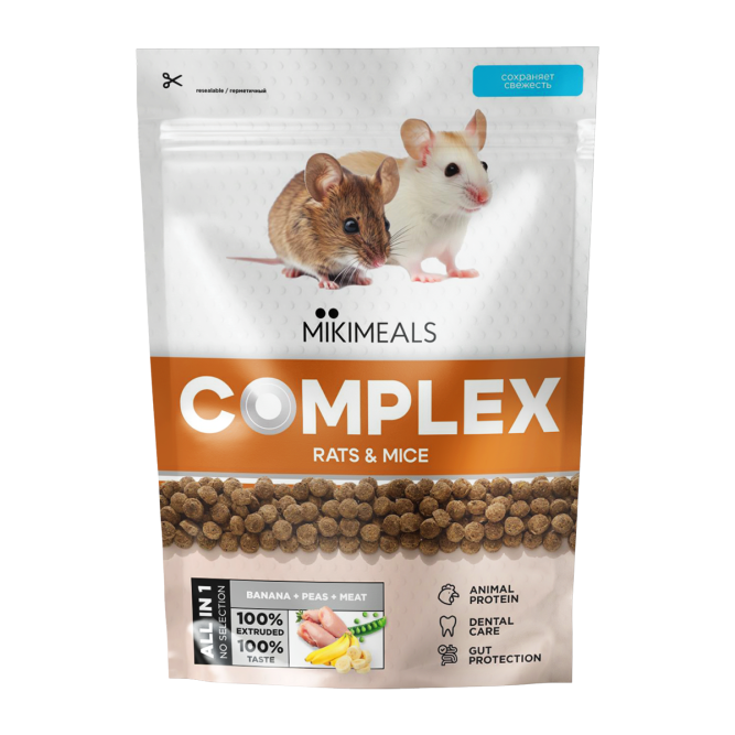 Mikimeals Complex сухой корм для крыс и мышей - 500 г