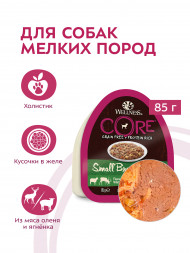 Wellness Core влажный корм для собак мелких пород с бараниной, олениной, белым сладким картофелем и морковью в ламистере 85 г