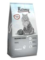 Karmy Maine Coon сухой корм для взрослых кошек породы мейн кун с индейкой - 10 кг