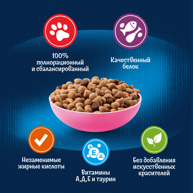 Сухой корм Felix Двойная вкуснятина для котят с курицей - 600 г