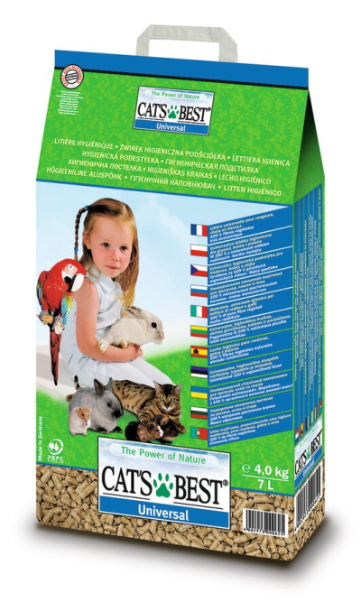 Cats Best Universal наполнитель древесный впитывающий универсальный - 7 л (4 кг)