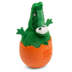 GiGwi EGG игрушка для собак Крокодил-неваляшка с пищалкой, 14 см
