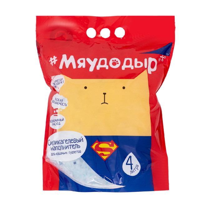 Мяудодыр впитывающий силикагелевый наполнитель - 1,7 кг (4 л)