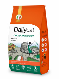 Dailycat Casual Line Adult Chicken and Turkey сухой корм для взрослых кошек с курицей и индейкой - 1,5 кг