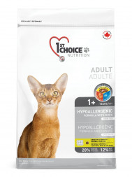 1st Choice Hypoallergenic сухой беззерновой корм для взрослых кошек при аллергии с уткой и картофелем - 5,44 кг