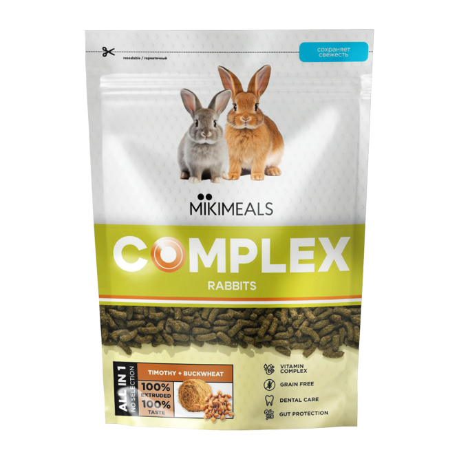 Mikimeals Complex сухой беззерновой корм для кроликов - 500 г