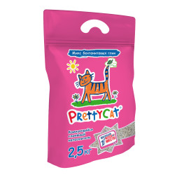 PrettyCat Euro Mix наполнитель бентонитовый комкующийся для кошачьего туалета, с ароматом алоэ - 2,5 кг