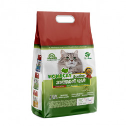 HOMECAT Ecoline комкующийся наполнитель для кошачьих туалетов с ароматом зеленого чая - 18 л