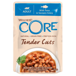 Wellness Сore Tender Cuts влажный корм для кошек с тунцом в соусе в паучах 85 г х 24 шт