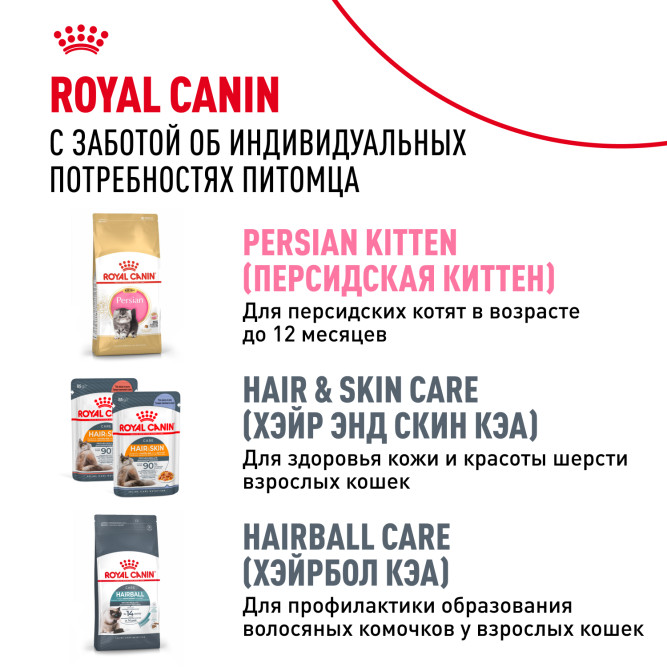Royal Canin Persian 30 для Персидских кошек старше 12 месяцев - 4 кг