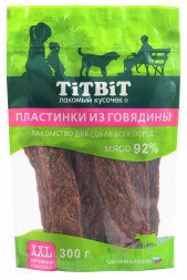 Titbit лакомство для собак пластинки из говядины - 300 г