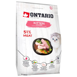 Ontario Kitten Chicken сухой корм для котят с курицей и индейкой - 2 кг