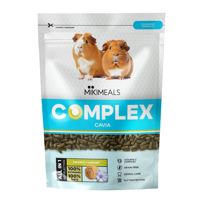 Mikimeals Complex сухой беззерновой корм для морских свинок - 500 г