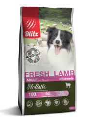Blitz Adult сухой низкозерновой корм для взрослых собак с ягненком - 500 г