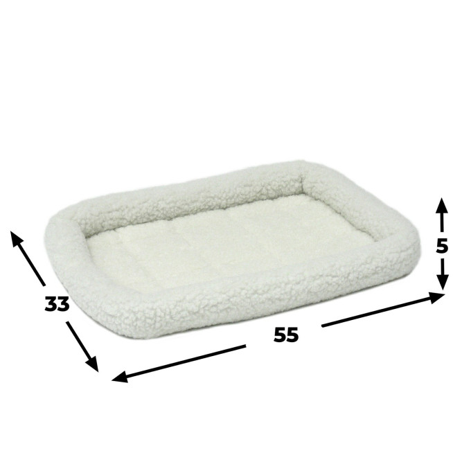 Лежанка MidWest Pet Bed для собак и кошек флисовая 55х33 см, белая