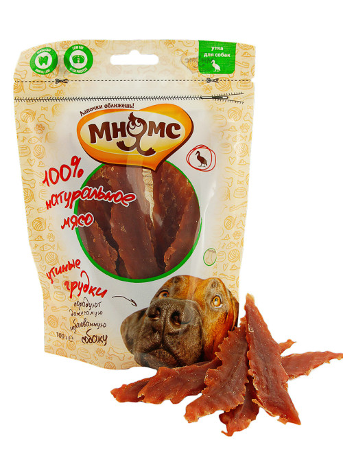 Мнямс лакомство Утиные грудки для собак - 100 г