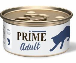 Prime влажный корм для взрослых кошек Тунец в собственном соку, в консервах - 70 г х 24 шт
