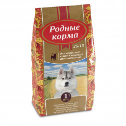 Родные корма сухой корм для взрослых собак с высокой активностью - 1 Пуд (16,38 кг)