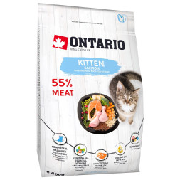 Ontario Kitten Salmon сухой корм для котят с лососем - 400 г