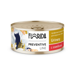 Florida Preventive Line Urinary консервы для собак при профилактике мочекаменной болезни, с говядиной - 100 г x 24 шт