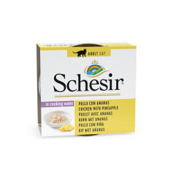 Schesir Cat Adult влажный корм для взрослых кошек с цыпленком и ананасом в консервах - 75 г х 14 шт