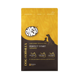 ENSO Dog Formula Perfect Start сухой корм для щенков от 1 месяца, беременных и кормящих собак средних и крупных пород со свежей уткой и добавлением яблока - 10 кг