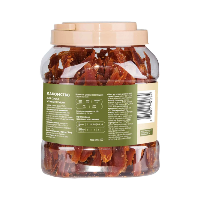 Мнямс лакомство Утиные грудки в банке для собак - 800 г