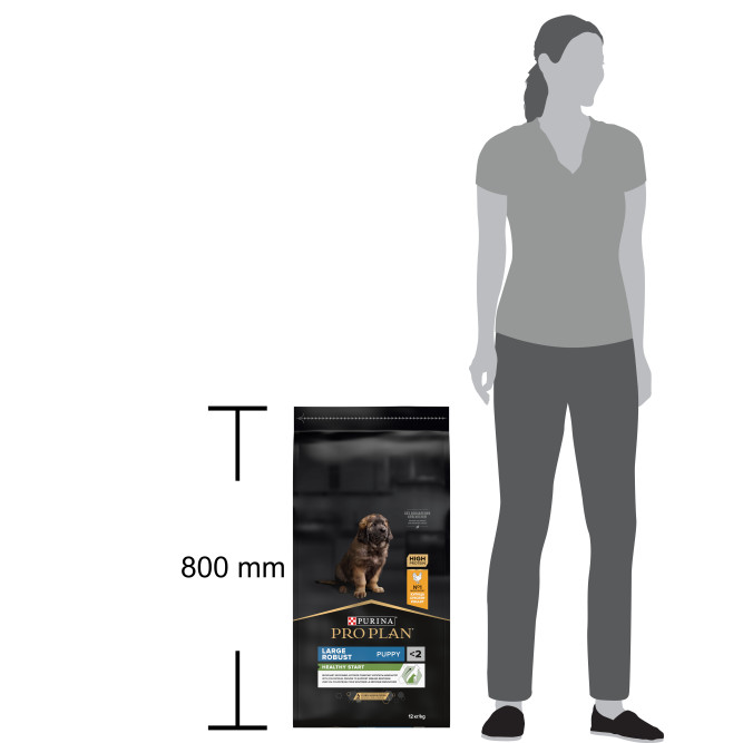 Pro Plan Healthy Start сухой корм для щенков крупных пород с мощным телосложением, с курицей - 12 кг