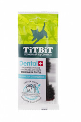 TiTBiT лакомство для собак мелких пород Дентал+ зубочистка с говядиной - 26 г