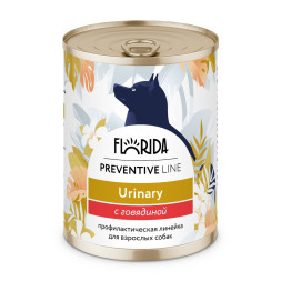 Florida Preventive Line Urinary консервы для собак при профилактике мочекаменной болезни, с говядиной - 340 г x 24 шт