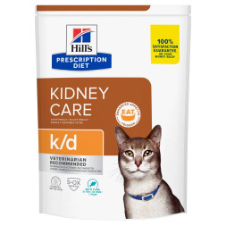 Hills Prescription Diet k/d Kidney Care сухой диетический корм для кошек для поддержания здоровья почек с тунцом - 1,5 кг